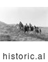Historical Photo of Cheyenne Natives on Horseback 1910 - Black and White by JVPD