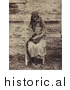 Historical Photo of Colville Indian Woman Holding Baby 1861 - Sepia by JVPD