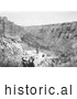 Historical Photo of Crow Indian Looking over Black Canyon 1905 - Black and White by JVPD