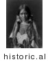 Historical Photo of Female Jicarilla Child - Native American Indian - Black and White Version by JVPD