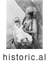 Historical Photo of Hupa Mother 1923 - Black and White Version by JVPD