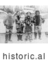 Historical Photo of Inuit Eskimo Family 1909 - Black and White by Picsburg