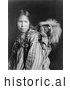 Historical Photo of Inuit Mother 1912 - Black and White by JVPD