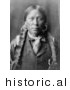 Historical Photo of Jicarilla Indian Man - Black and White Version by JVPD