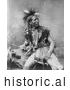 Historical Photo of John Comes Again, a Sioux Indian 1899 - Black and White by JVPD