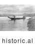 Historical Photo of Kwakiutl Canoe 1914 - Black and White by Picsburg