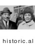 Historical Photo of Martin Luther King Jr. and Coretta Scott King - Black and White Version by JVPD