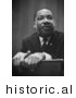 Historical Photo of Martin Luther King Jr. Leaning on a Lectern - Black and White Version by JVPD