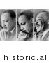Historical Photo of Martin Luther King Jr. Profile Series of 3 - Black and White Version by JVPD