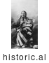 Historical Photo of Red Deer, Sioux Indian, with Baby 1900 - Black and White by Picsburg