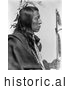 Historical Photo of Sioux Indian Called Flying Hawk 1900 - Black and White by JVPD