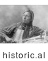 Historical Photo of Sioux Indian Holding a Peace Pipe 1899 - Black and White by JVPD