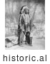 Historical Photo of Sioux Indian Named Broken Arm 1899 - Black and White by JVPD