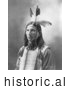 Historical Photo of Sioux Indian Named Little Eagle 1900 - Black and White by JVPD