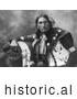 Historical Photo of Sioux Man Named Eddie Plenty Holes 1899 - Black and White by JVPD