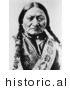 Historical Photo of Sitting Bull (Slon-he) 1885 Portrait - Native American Indian - Black and White Version by JVPD