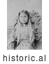 Historical Photo of Standing Holy, Daughter of Sitting Bull 1885 - Black and White by JVPD