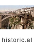 Historical Photochrom of a Bridge, Constantine, Algeria by JVPD