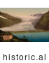 Historical Photochrom of a Glacier in Svartisen, Nordland, Norway by JVPD