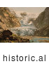 Historical Photochrom of a Glacier, Loen, Kjendalskronebrae, Nordfjord, Norway by JVPD