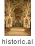 Historical Photochrom of Church Interior at Einsiedeln Abbey, Switzerland by JVPD