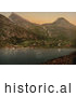 Historical Photochrom of Geirangerfjord, Merok, Norway by JVPD