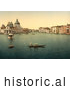 Historical Photochrom of Grand Canal, Santa Maria Della Salute, Venice by Picsburg