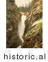 Historical Photochrom of Handegg Falls, Switzerland by JVPD