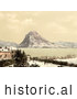 Historical Photochrom of Lake Lugano, Switzerland - Winter Scene Version by Picsburg