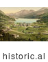 Historical Photochrom of Maloja Palace in Switzerland by JVPD
