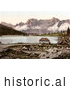 Historical Photochrom of Misurinasee, Sorapiss and Monte Antelao, Tyrol, Austria by JVPD