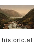 Historical Photochrom of Odde, Hardanger Fjord, Norway by JVPD