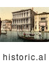 Historical Photochrom of Rezzonico Palace, Venice, Italy by Picsburg