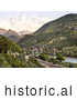 Historical Photochrom of Rosengarten, Tyrol, Austria by JVPD