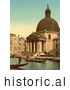 Historical Photochrom of San Simeone Piccolo, Venice, Italy by JVPD