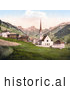 Historical Photochrom of St. Christina, Tyrol, Austria by JVPD