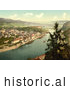 Historical Photochrom of Tetschen, Bohemian Switzerland by Picsburg