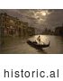 Historical Photochrom of the Grand Canal by Moonlight, Venice by Picsburg