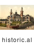 Historical Photochrom of the Tonhalle, Zuricn, Switzerland by JVPD