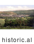 Historical Photochrom of the Town of Okehampton in Devon England UK by JVPD