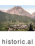 Historical Photochrom of the Valley Village of Stubaital, Vulpmes, Tyrol, Austria by JVPD