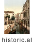 Historical Photochrom of Three Bridges, Venice, Italy by Picsburg