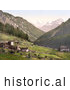 Historical Photochrom of Tre Croci with a View Towards the Weisskogl (Weisser Knott), Tyrol, Austria by JVPD