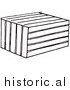 Illustration of a Crate Animal Trap - Black and White by Picsburg