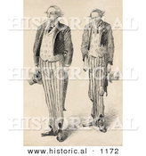 Historical Illustration of 2 Sketched Versions of Uncle Sam - Lest We Forget by Al