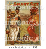 July 16th, 2013: Historical Illustration of a White Woman and Black Men with a Dog 1906 by Al
