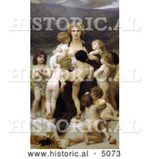 July 16th, 2013: Historical Illustration of a Woman Surrounded by Many Nude Children, the Motherland by William-Adolphe Bouguereau by Al