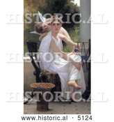 July 16th, 2013: Historical Illustration of a Woman with Yarn and a Cherub, Work Interrupted by William-Adolphe Bouguereau by Al