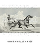 Historical Illustration of C. Champlin Driving the Trotting Horse Named George Palmer by Al