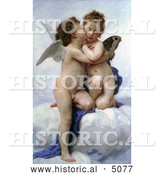 July 16th, 2013: Historical Illustration of Cupid and Psyche As Children, Kissing, by William-Adolphe Bouguereau by Al